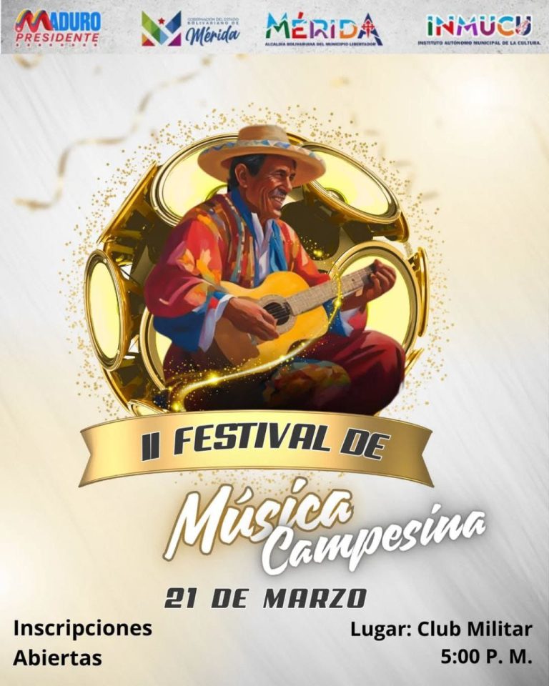 Mérida tendrá el II Festival de Música Campesina en marzo